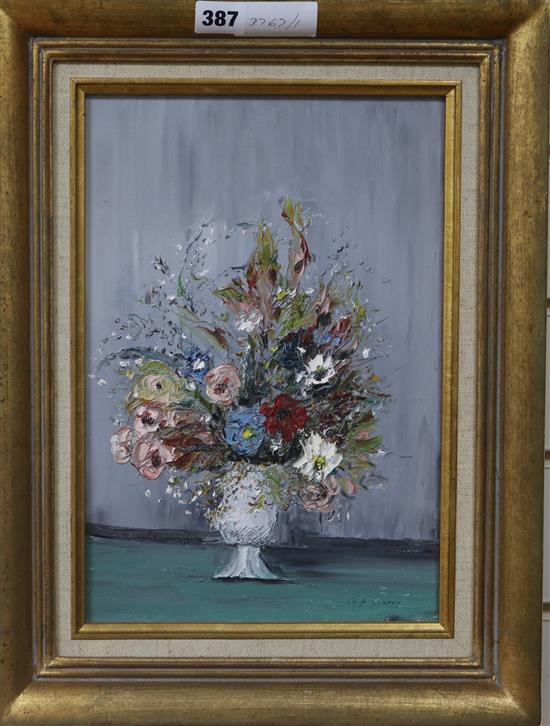 C. Courey Still life of flowers 34 x 23cm